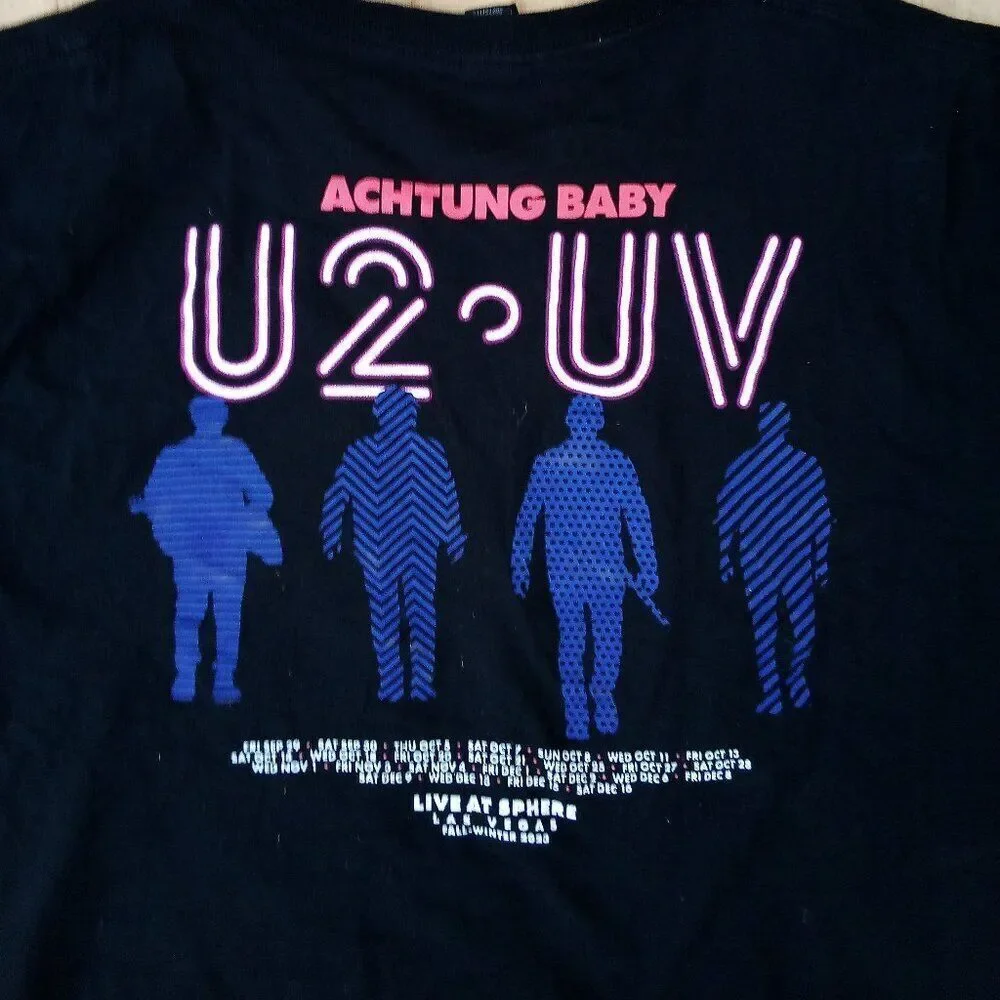 U2 UV Achtung Baby Live At Sphere Las Vegas Tour T-Shirt